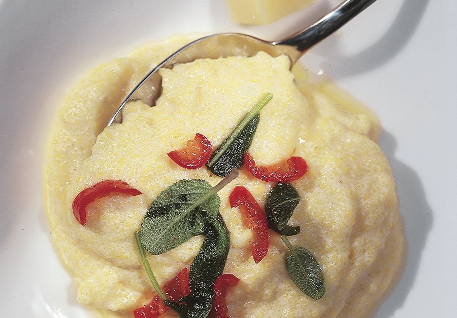 Polenta a la mantequilla de salvia