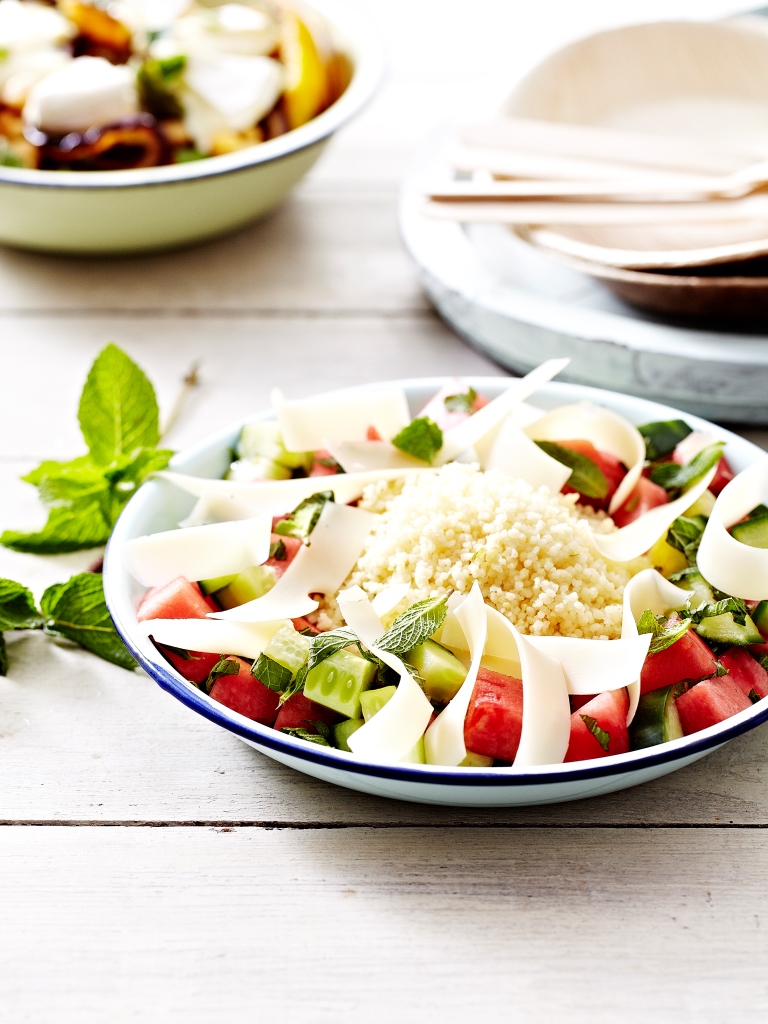 Ensalada de pepino y sandía a la menta con Appenzeller®